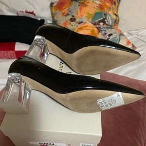 Gorgeous Marc Fisher patent clear heels
